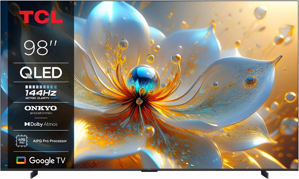 TCL 98T8C | 98” 4K QLED (2025) | 144Hz Motion | Dolby Vision & Dolby Atmos | Google TV & WiFi 1 TCL 98T8C | 98” 4K QLED | 144Hz Motion | Dolby Vision & Dolby Atmos | Google TV & WiFi (2025) | OPEN BOX