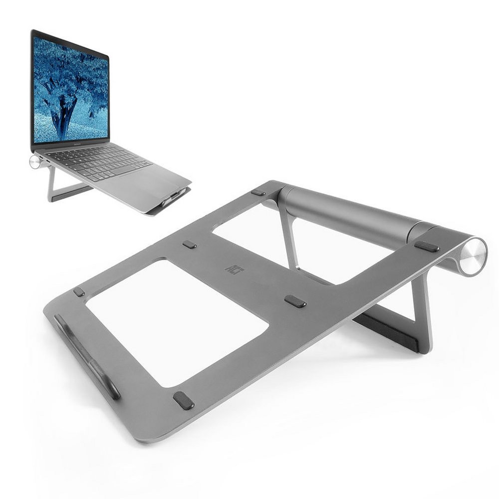 ACT AC8125 | Notebookstandaard 15.6" | Ingebouwde USB-C Docking Station | Grijs 1 ACT AC8125 | Notebookstandaard 15.6" | Ingebouwde USB-C Docking Station | Grijs