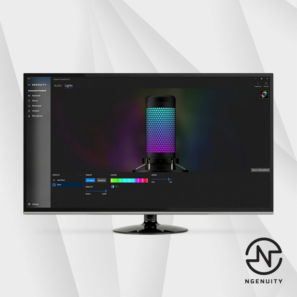 HyperX QuadCast S | USB-microfoon | RGB-verlichting | Voor pc en console | Zwart 6 HyperX QuadCast S | USB-microfoon | RGB-verlichting | Voor pc en console | Zwart - Afbeelding 6