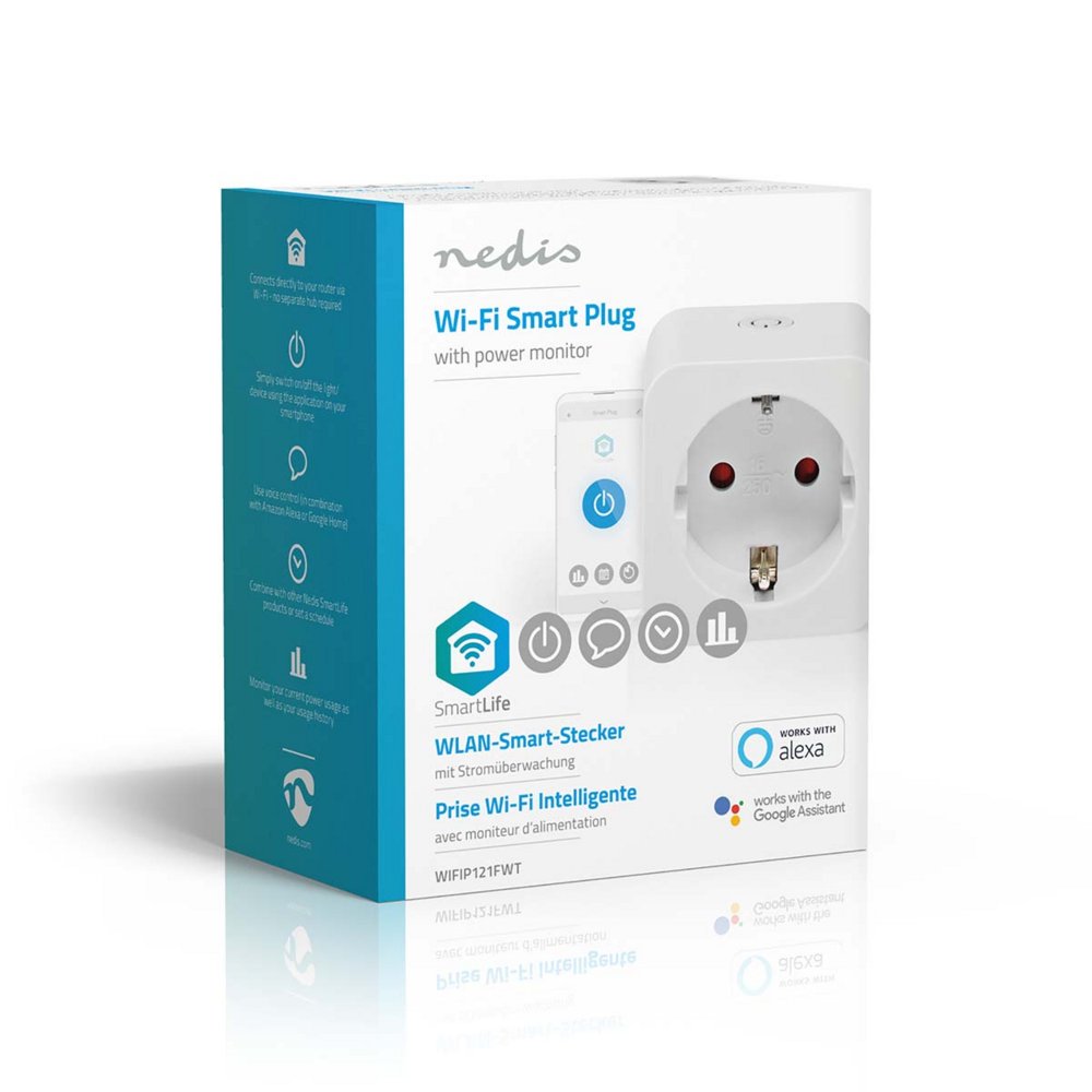 Nedis WIFIP121FWT | Wi-Fi Smart Plug | 3680 W | Energiemeter | Spraakbediening | Wit 9 Nedis WIFIP121FWT | Wi-Fi Smart Plug | 3680 W | Energiemeter | Spraakbediening | Wit - Afbeelding 9