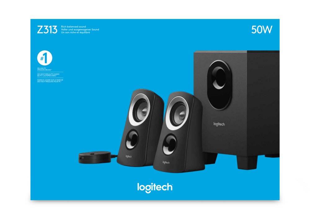Logitech Z313 | 2.1 Luidsprekerset | Krachtig Stereo Geluid | 50W RMS 12 Logitech Z313 | 2.1 Luidsprekerset | Krachtig Stereo Geluid | 50W RMS - Afbeelding 12