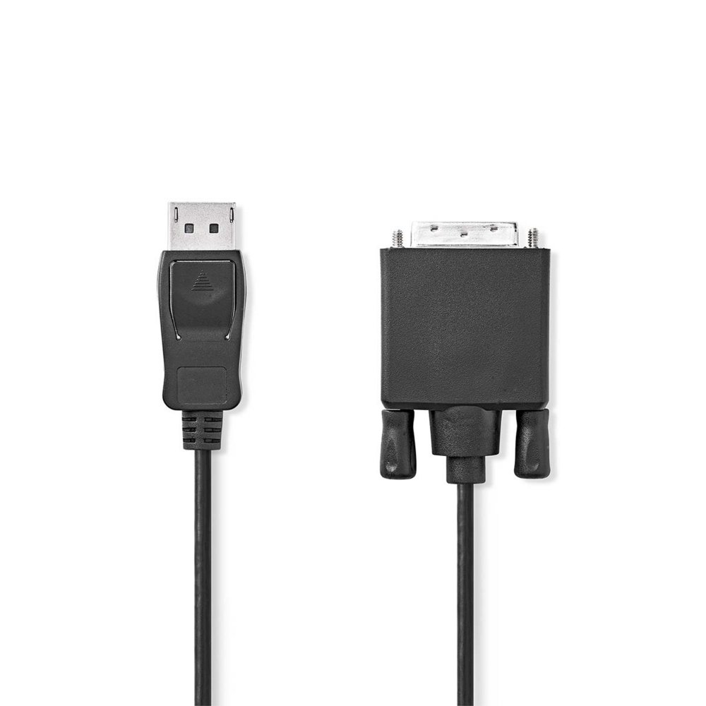 Nedis CCGL37200BK20 | DisplayPort-naar-DVI-D video kabel | 2 m | DisplayPort Male naar DVI-D 24+1-pin Male | Full HD 1080p | Zwart 1 Nedis CCGL37200BK20 | DisplayPort-naar-DVI-D video kabel | 2 m | DisplayPort Male naar DVI-D 24+1-pin Male | Full HD 1080p | Zwart