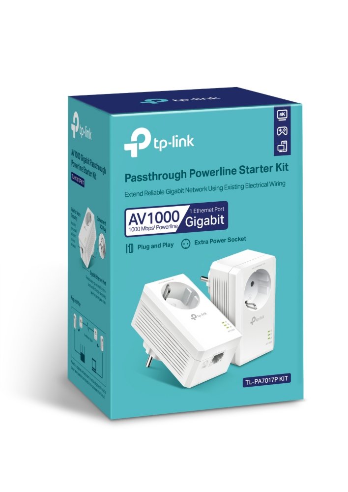 TP-Link AV1000 | Powerline Adapter Set | 1000 Mbps | Gigabit Ethernet | Starter Kit 7 TP-Link AV1000 | Powerline Adapter Set | 1000 Mbps | Gigabit Ethernet | Starter Kit - Afbeelding 7