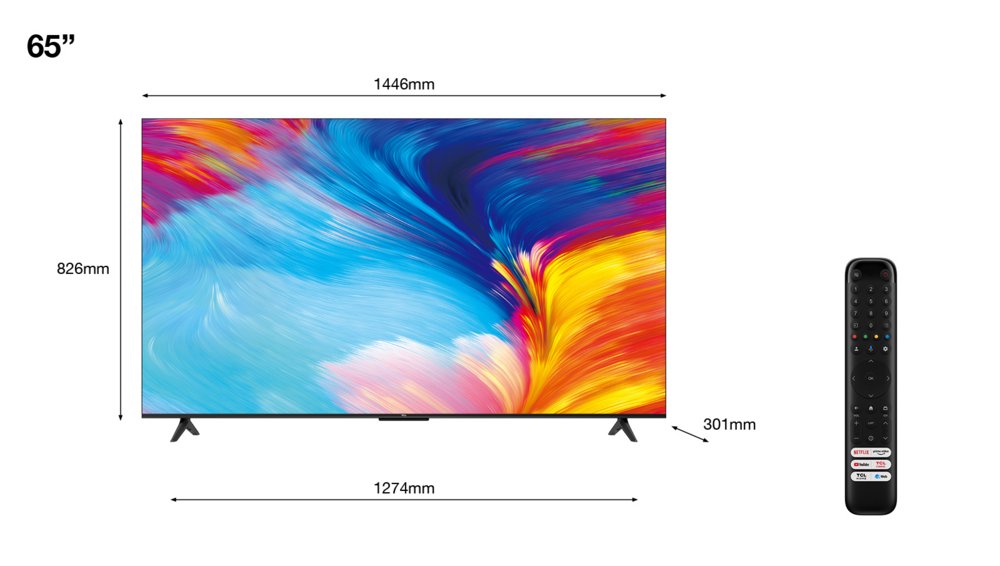 TCL 65P635 | 65'' Ultra HD 4K | LED Smart TV | Wifi | Google TV | HDR10 | 60Hz 4 TCL 65P635 | 65'' Ultra HD 4K | LED Smart TV | Wifi | Google TV | HDR10 | 60Hz - Afbeelding 4
