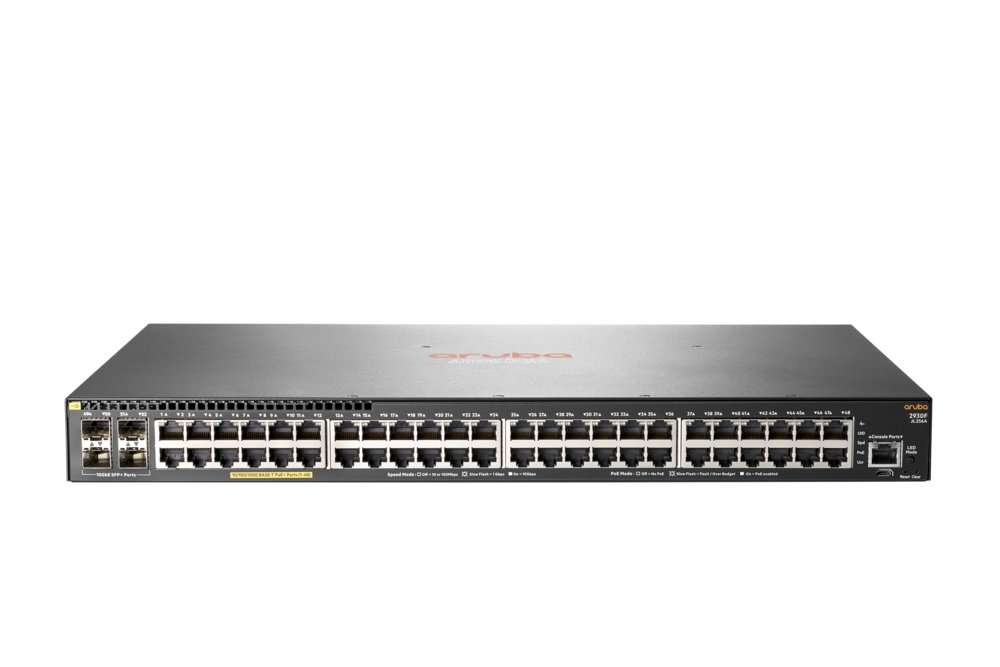 HPE Aruba 2930F 48G PoE+ 4SFP+ | Refurbished Silver L3 Managed Switch | 48x Gigabit PoE+ | 4x SFP+ | 370W PoE Budget | 1U Rackmount | Grijs 1 HPE Aruba 2930F 48G PoE+ 4SFP+ | Refurbished Silver L3 Managed Switch | 48x Gigabit PoE+ | 4x SFP+ | 370W PoE Budget | 1U Rackmount | Grijs
