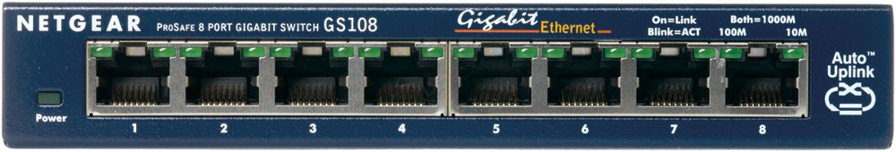Netgear GS108GE | Unmanaged Switch | 8 Poorten | Gigabit Ethernet (10/100/1000 Mbps) | Plug-and-Play | Metalen Behuizing 1 Netgear GS108GE | Unmanaged Switch | 8 Poorten | Gigabit Ethernet (10/100/1000 Mbps) | Plug-and-Play | Metalen Behuizing