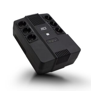 ACT AC2300 Line-Interactive UPS | 600 VA | 6 Stopcontacten (3 op Accu) | AVR Spanningstabilisatie | Netspanningsbeveiliging