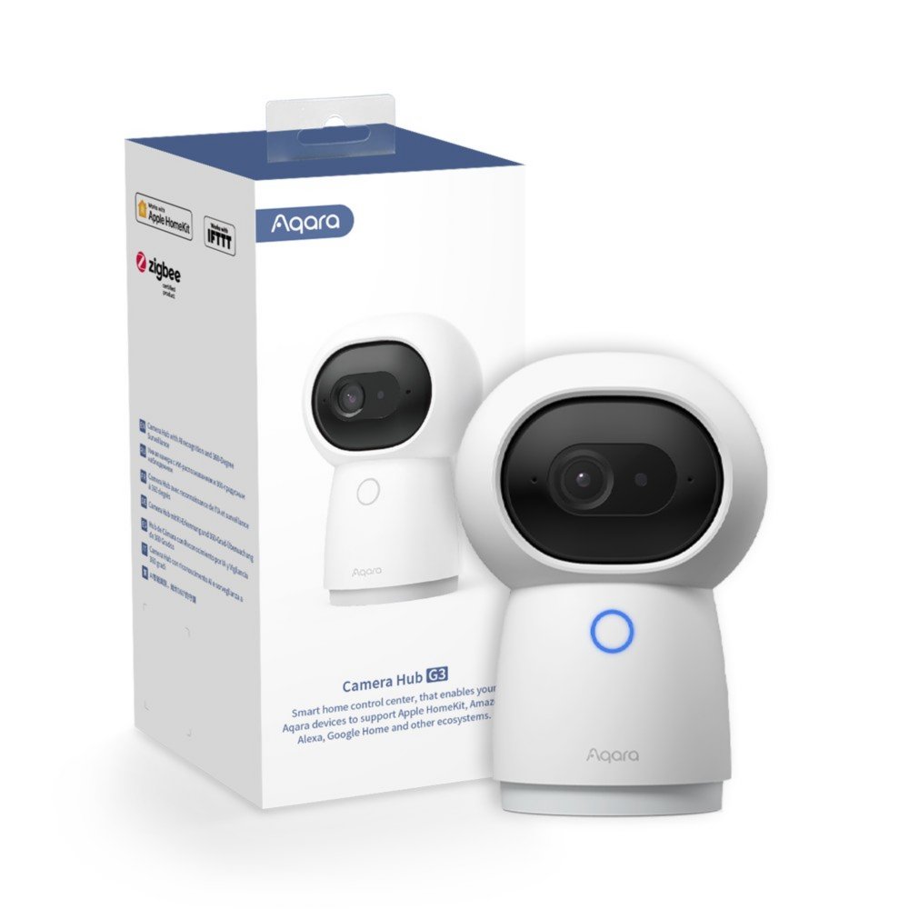 Aqara Camera Hub G3 | IP-beveiligingscamera | 2K-resolutie (2304 × 1296) | 360° Pan & Tilt | Gezichts- en gebarenherkenning | Ingebouwde Zigbee 3.0 Hub | IR-afstandsbediening | HomeKit Secure Video-ondersteuning | Wit 1 Aqara Camera Hub G3 | IP-beveiligingscamera | 2K-resolutie (2304 × 1296) | 360° Pan & Tilt | Gezichts- en gebarenherkenning | Ingebouwde Zigbee 3.0 Hub | IR-afstandsbediening | HomeKit Secure Video-ondersteuning | Wit