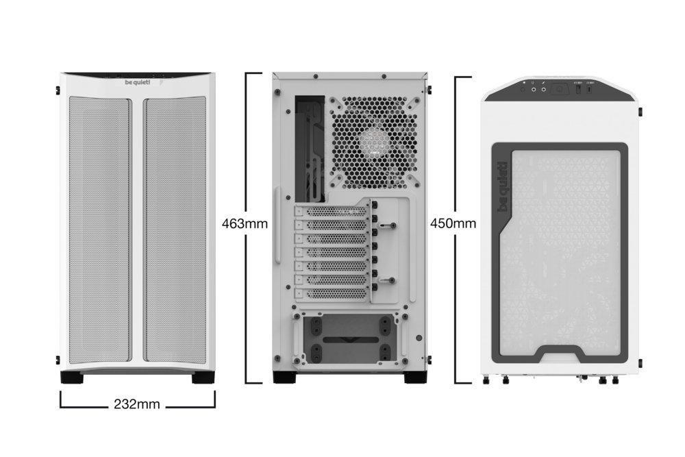 be quiet! Pure Base 500DX | Midi Tower Case | Wit 2 be quiet! Pure Base 500DX | Midi Tower Case | Wit - Afbeelding 2
