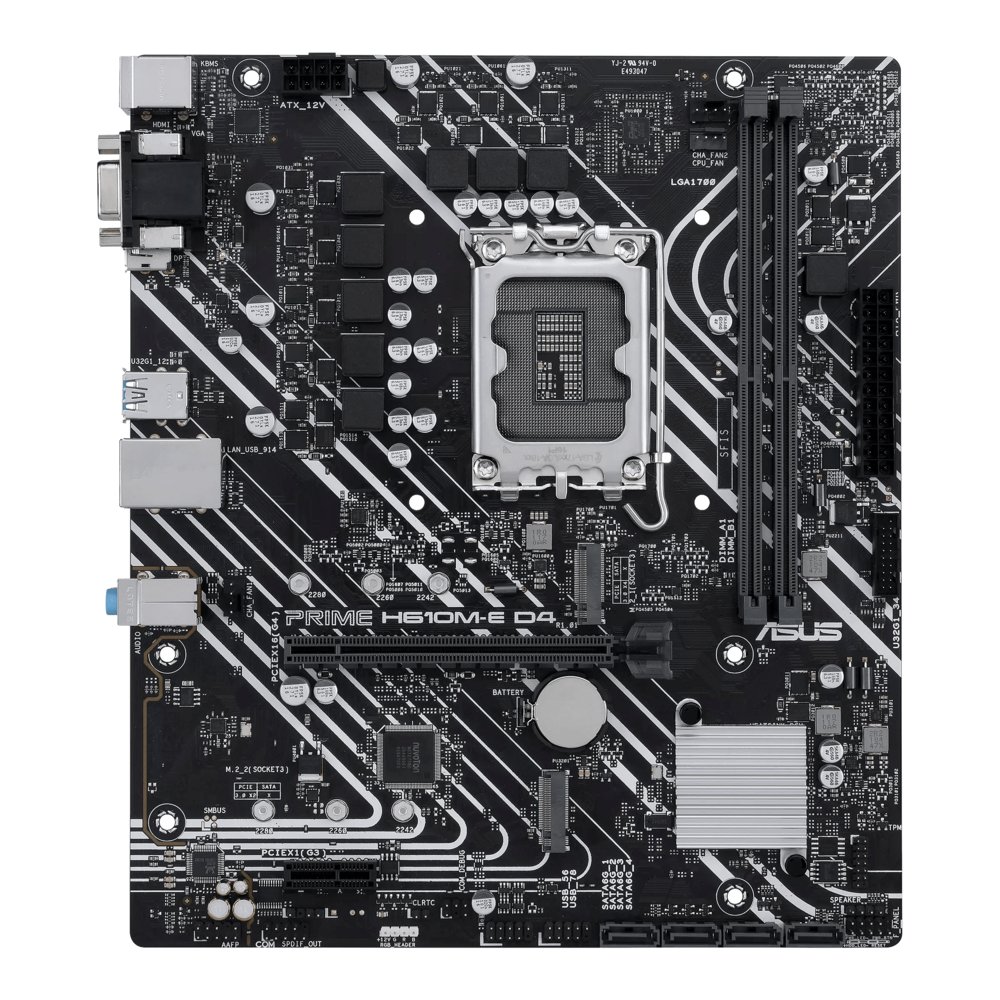 ASUS PRIME H610M-E D4-CSM | Socket LGA 1700 | Intel H610 | 2xDDR4 | Micro-ATX | Moederbord 4 ASUS PRIME H610M-E D4-CSM | Socket LGA 1700 | Intel H610 | 2xDDR4 | Micro-ATX | Moederbord - Afbeelding 4