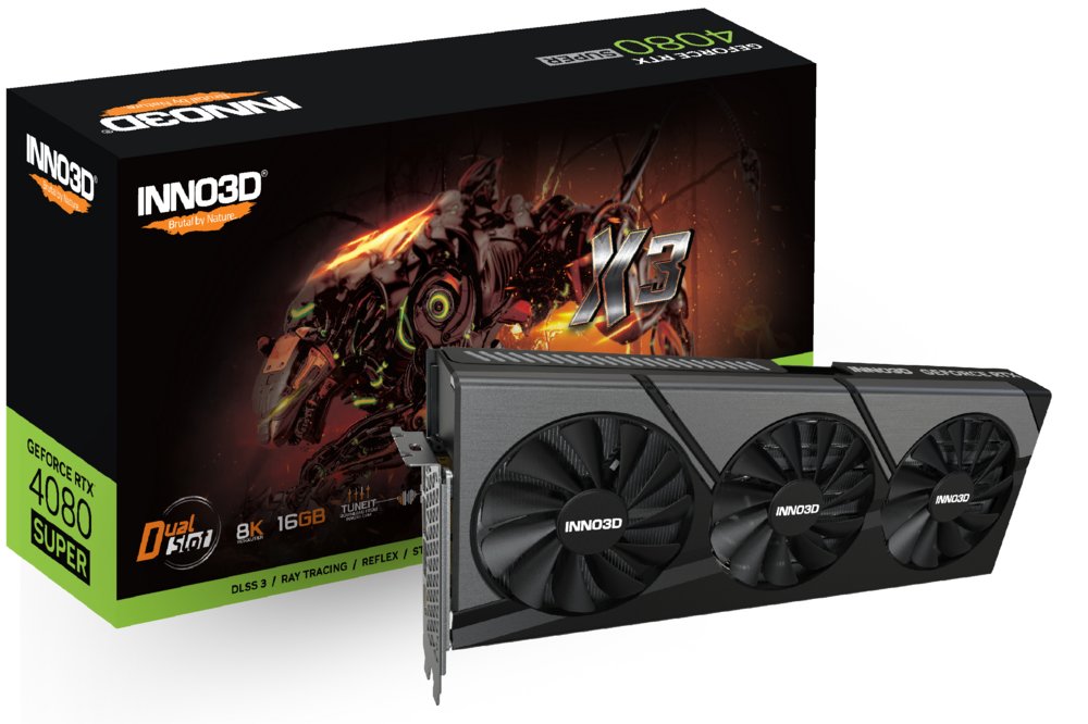 Inno3D GeForce RTX 4080 SUPER X3 | 16GB GDDR6X VRAM | Videokaart | GPU | Nvidia 1 Inno3D GeForce RTX 4080 SUPER X3 | 16GB GDDR6X VRAM | Videokaart | GPU | Nvidia