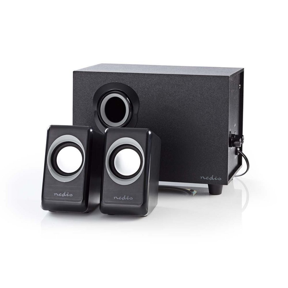 Nedis CSPR10021BK | 2.1 Luidsprekerset | 16W RMS | Zwart 4 Nedis CSPR10021BK | 2.1 Luidsprekerset | 16W RMS | Zwart - Afbeelding 4