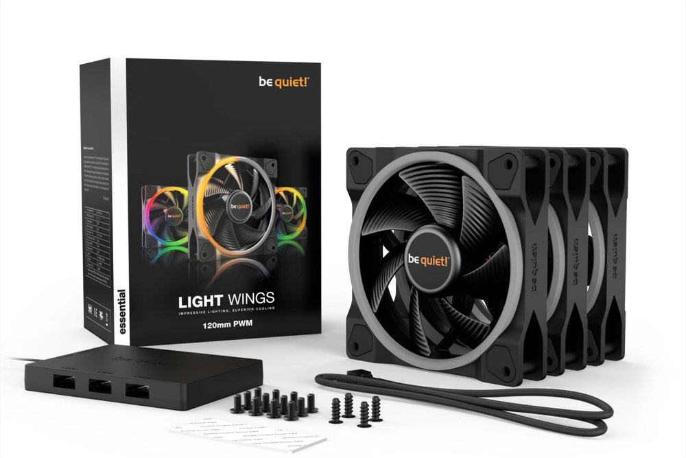 be quiet! Light Wings | 120mm PWM Behuizingsventilator | Zwart | 3 Stuks 6 be quiet! Light Wings | 120mm PWM Behuizingsventilator | Zwart | 3 Stuks - Afbeelding 6