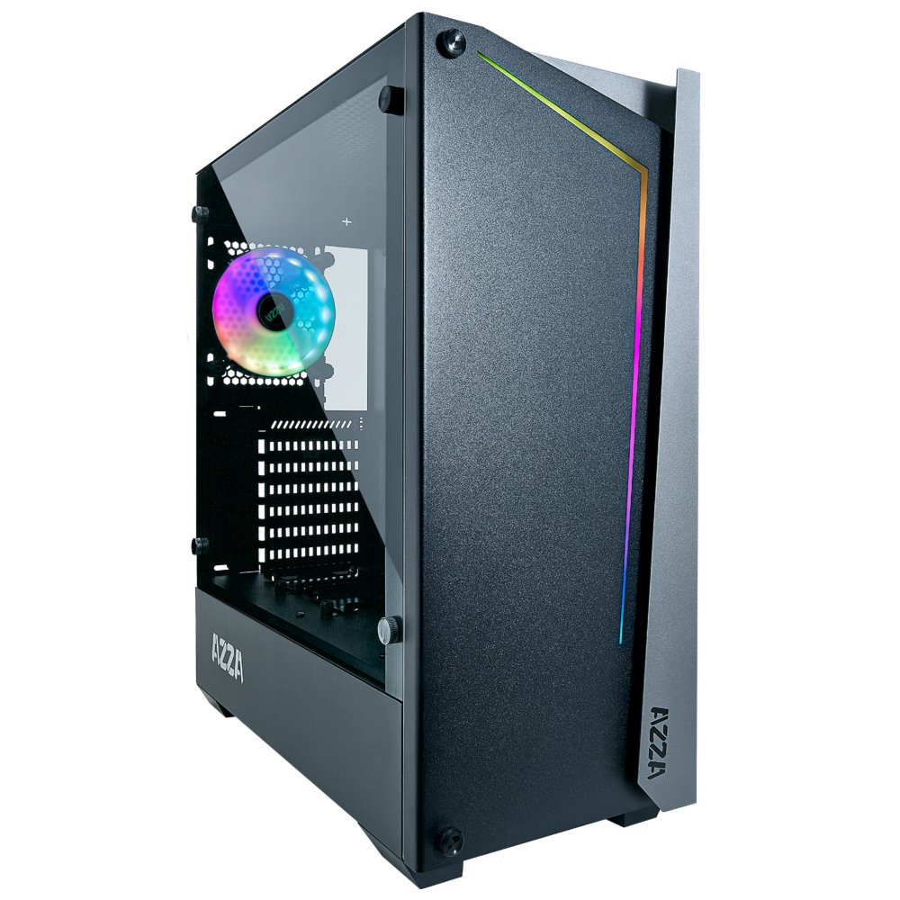 Azza Apollo 430 RGB | Midi Tower Case | Zwart 1 Azza Apollo 430 RGB | Midi Tower Case | Zwart