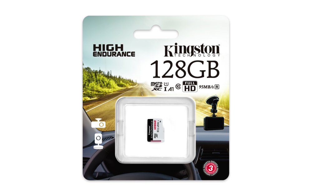 Kingston High Endurance | MicroSDXC | 128GB | Class 10 | UHS-I U1 | A1 | 95MB/s 2 Kingston High Endurance | MicroSDXC | 128GB | Class 10 | UHS-I U1 | A1 | 95MB/s - Afbeelding 2