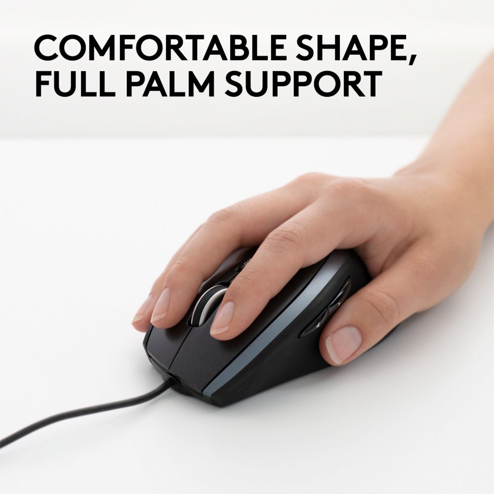 Logitech M500 | 1000 DPI Laser Sensor | Bedrade USB Muis | 7 Knoppen | Supersnel Scrollwiel | Rechtshandig | Zwart 3 Logitech M500 | 1000 DPI Laser Sensor | Bedrade USB Muis | 7 Knoppen | Supersnel Scrollwiel | Rechtshandig | Zwart - Afbeelding 3