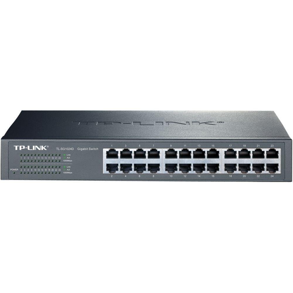 TP-Link TL-SG1024D | Unmanaged Switch | 24 Poorten | Gigabit Ethernet (10/100/1000 Mbps) | Grijs 1 TP-Link TL-SG1024D | Unmanaged Switch | 24 Poorten | Gigabit Ethernet (10/100/1000 Mbps) | Grijs