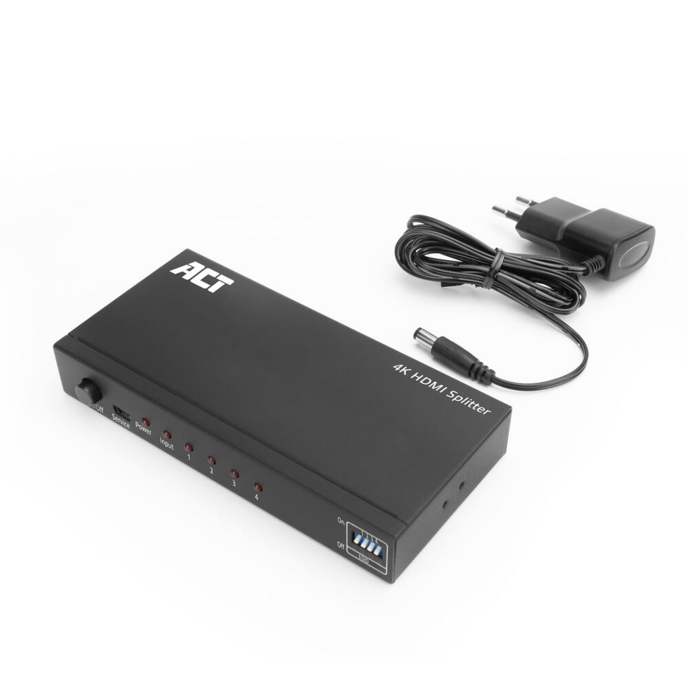 ACT AC7831 | HDMI Splitter | 1 Ingang, 4 Uitgangen | 4K @ 60Hz | Zwart 3 ACT AC7831 | HDMI Splitter | 1 Ingang, 4 Uitgangen | 4K @ 60Hz | Zwart - Afbeelding 3