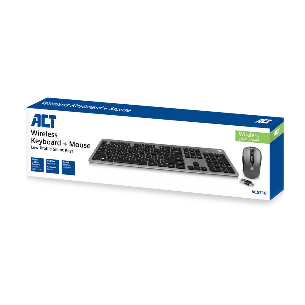ACT AC5710 | Draadloze Muis en Toetsenbordcombo | QWERTY 4 ACT AC5710 | Draadloze Muis en Toetsenbordcombo | QWERTY - Afbeelding 4