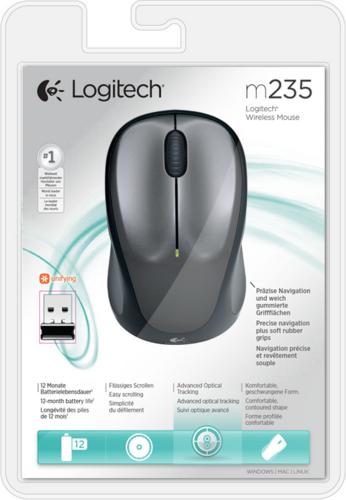 Logitech M235 | Draadloze Muis | Links- en Rechtshandig | RF | 1000 DPI | Zwart 5 Logitech M235 | Draadloze Muis | Links- en Rechtshandig | RF | 1000 DPI | Zwart - Afbeelding 5