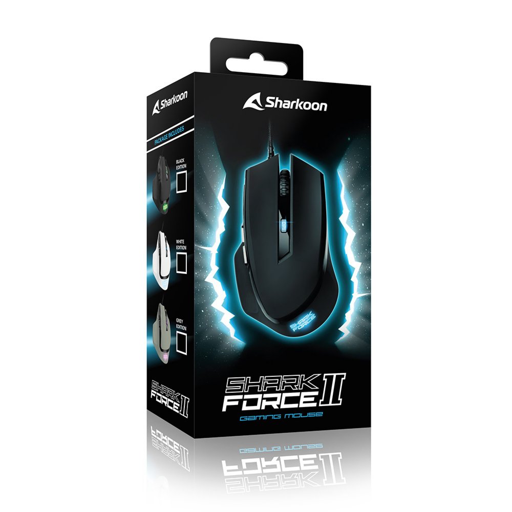 Sharkoon SHARK Force II | Bekabelde Gaming Muis | Rechtshandig | USB-A | 4200 DPI | Zwart 4 Sharkoon SHARK Force II | Bekabelde Gaming Muis | Rechtshandig | USB-A | 4200 DPI | Zwart - Afbeelding 4