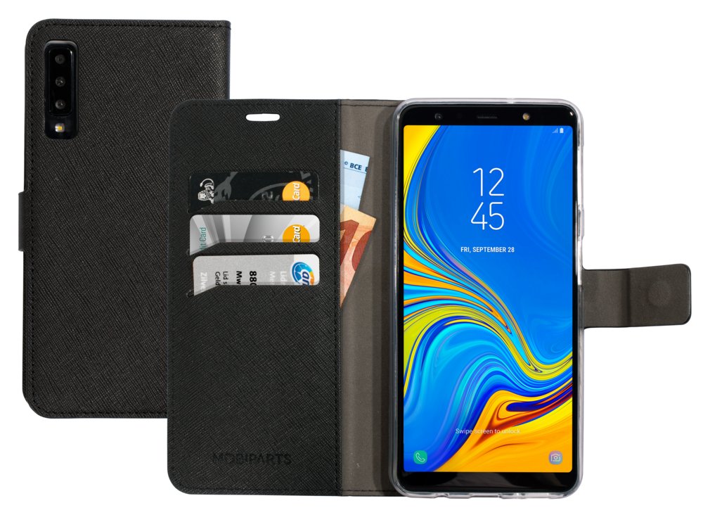 Mobiparts Saffiano Wallet Case | Samsung Galaxy A7 (2018) | Black 1 Mobiparts Saffiano Wallet Case | Samsung Galaxy A7 (2018) | Black