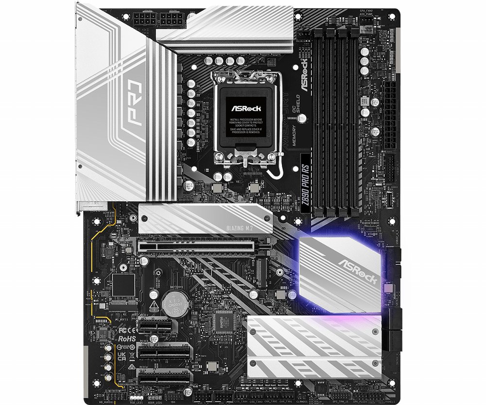 Asrock Z890 Pro RS | Socket LGA 1851 | Intel Z890 | 4xDDR5 | ATX | Moederbord 2 Asrock Z890 Pro RS | Socket LGA 1851 | Intel Z890 | 4xDDR5 | ATX | Moederbord - Afbeelding 2