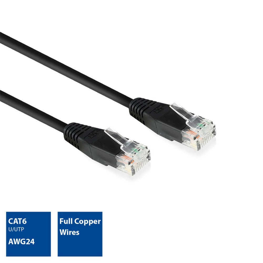 ACT netwerkkabel | Cat6 | U/UTP (UTP) | 10 m | Zwart | AC4010 2 ACT netwerkkabel | Cat6 | U/UTP (UTP) | 10 m | Zwart | AC4010 - Afbeelding 2