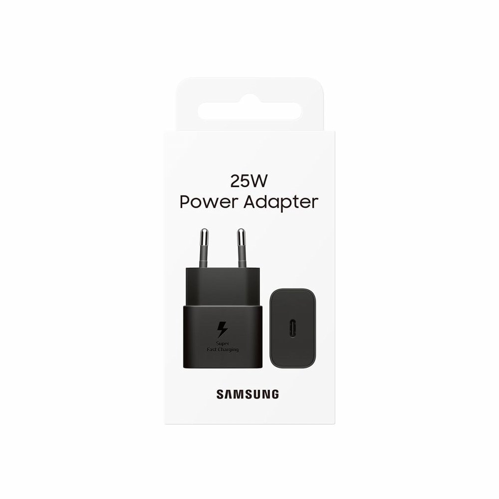 Samsung 25W USB-C Adapter | Fast Charge Oplader | Zwart 3 Samsung 25W USB-C Adapter | Fast Charge Oplader | Zwart - Afbeelding 3