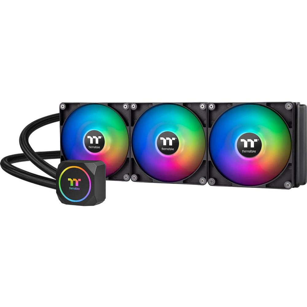 Thermaltake TH420 ARGB Sync | 420 mm AIO Liquid Cooler | Zwart 1 Thermaltake TH420 ARGB Sync | 420 mm AIO Liquid Cooler | Zwart