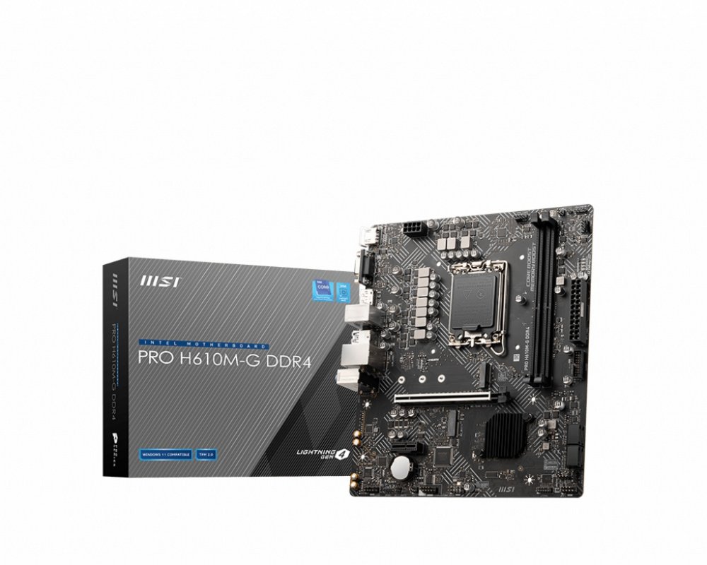 MSI PRO H610M-G | Socket LGA 1700 | Intel H610 | 2xDDR4 | Micro-ATX | Moederbord 5 MSI PRO H610M-G | Socket LGA 1700 | Intel H610 | 2xDDR4 | Micro-ATX | Moederbord - Afbeelding 5