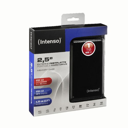 Intenso Memory Case Externe Harde Schijf | 1TB | USB 3.0 | Zwart 2 Intenso Memory Case Externe Harde Schijf | 1TB | USB 3.0 | Zwart - Afbeelding 2