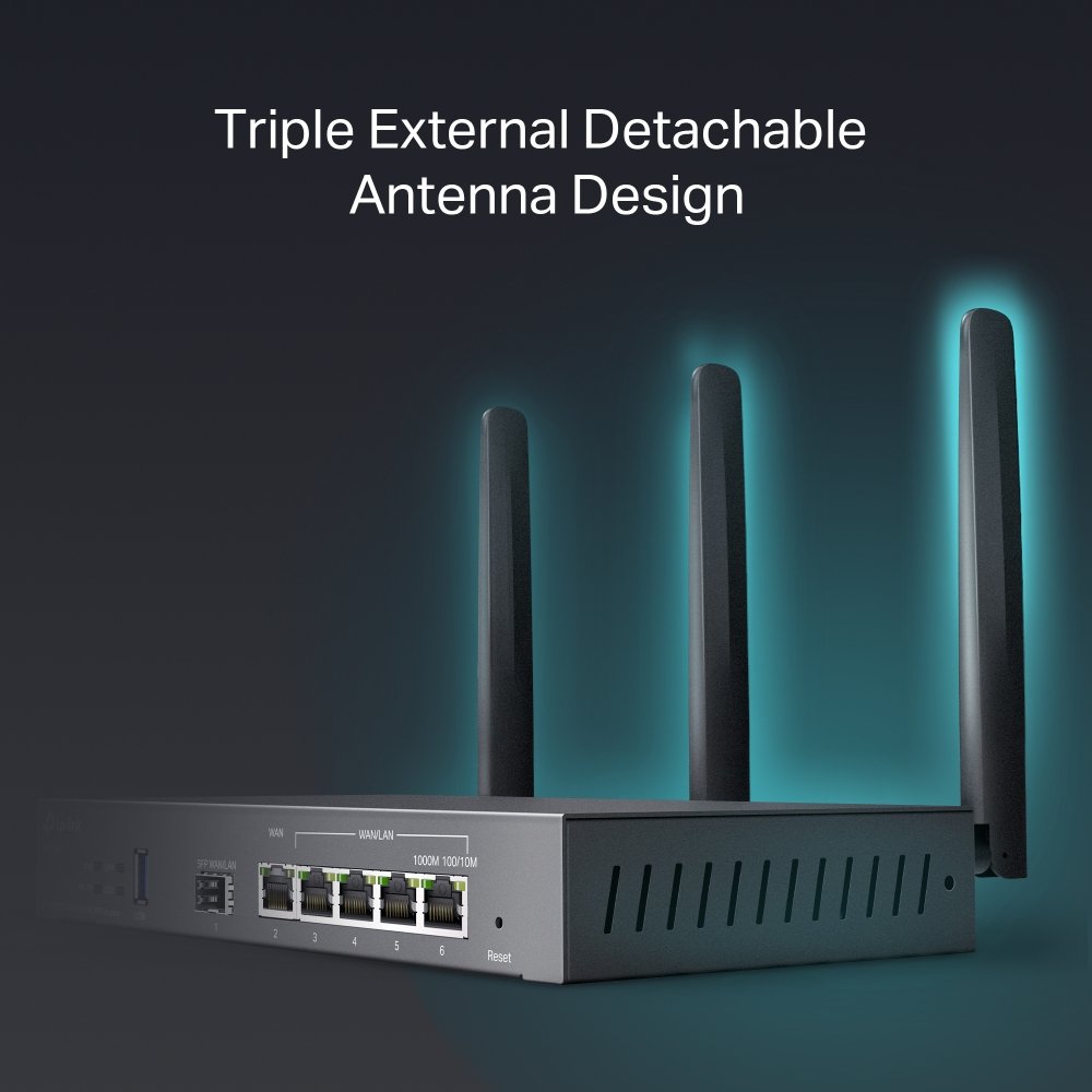 TP-Link Omada AX3000 Gigabit VPN | WiFi 6 Router | Gigabit Ethernet Dual-band (2.4 GHz / 5 GHz) | 2400 Mbit/s 5 TP-Link Omada AX3000 Gigabit VPN | WiFi 6 Router | Gigabit Ethernet Dual-band (2.4 GHz / 5 GHz) | 2400 Mbit/s - Afbeelding 5