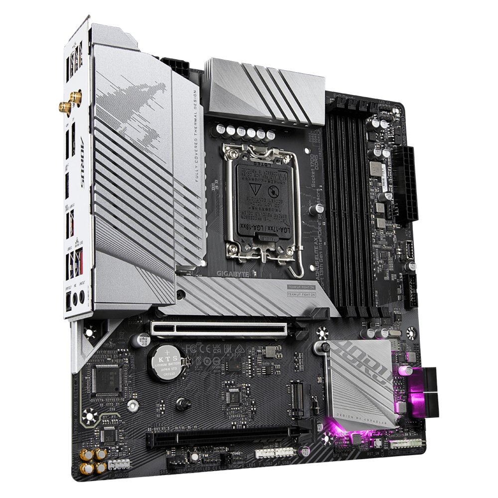 Gigabyte B760M AORUS ELITE AX | Socket LGA 1700 | Intel B760 | 4xDDR5 | Micro-ATX | Moederbord 3 Gigabyte B760M AORUS ELITE AX | Socket LGA 1700 | Intel B760 | 4xDDR5 | Micro-ATX | Moederbord - Afbeelding 3