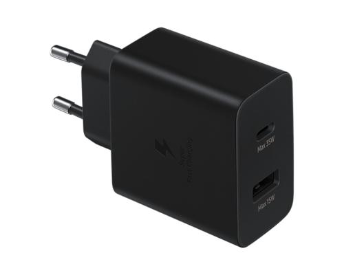 Samsung EP-TA220NBEGEU | Oplader 35W USB-A & USB-C | Zwart 2 Samsung EP-TA220NBEGEU | Oplader 35W USB-A & USB-C | Zwart - Afbeelding 2