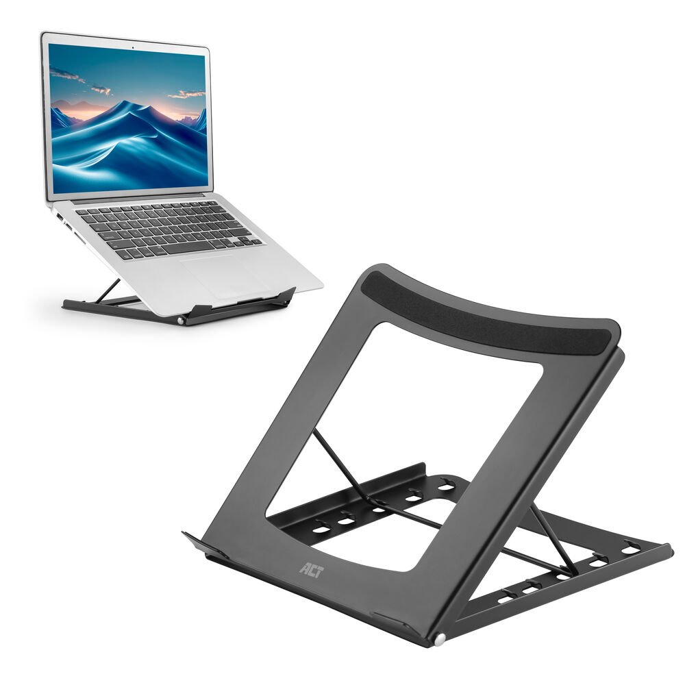 ACT AC8145 | Laptopstandaard 15.6" | Inklapbaar | Verstelbaar in 5 Hoogtestanden | Zwart 1 ACT AC8145 | Laptopstandaard 15.6" | Inklapbaar | Verstelbaar in 5 Hoogtestanden | Zwart
