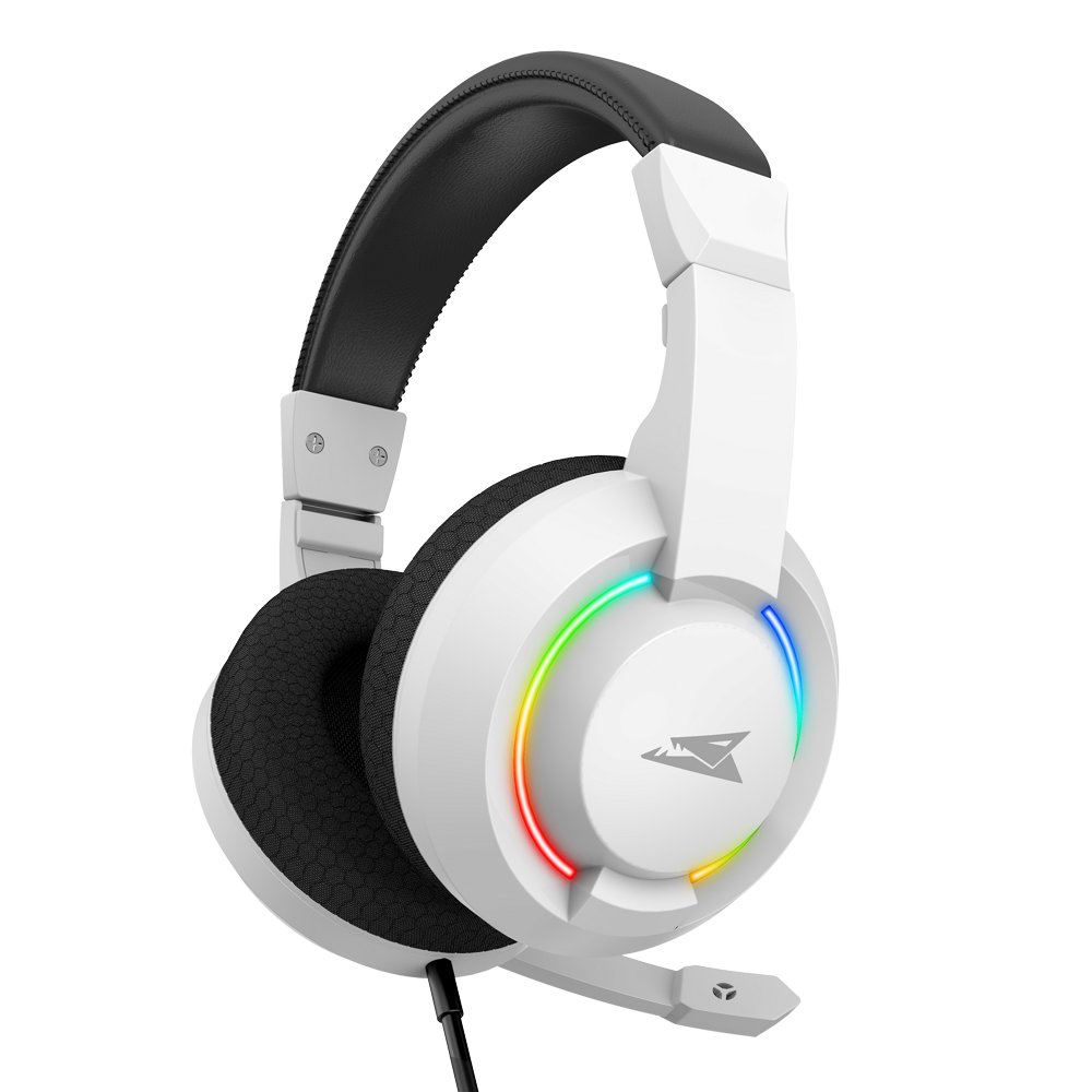 Baracuda HYDRA RGB Rainbow | Gaming Headset 3,5mm & USB | Wit 4 Baracuda HYDRA RGB Rainbow | Gaming Headset 3,5mm & USB | Wit - Afbeelding 4