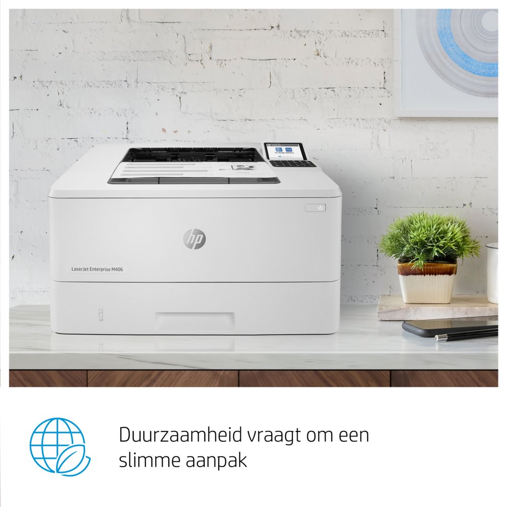 HP LaserJet Enterprise M406dn Printer | 1200 x 1200 DPI | Zwart/Wit 4 HP LaserJet Enterprise M406dn Printer | 1200 x 1200 DPI | Zwart/Wit - Afbeelding 4