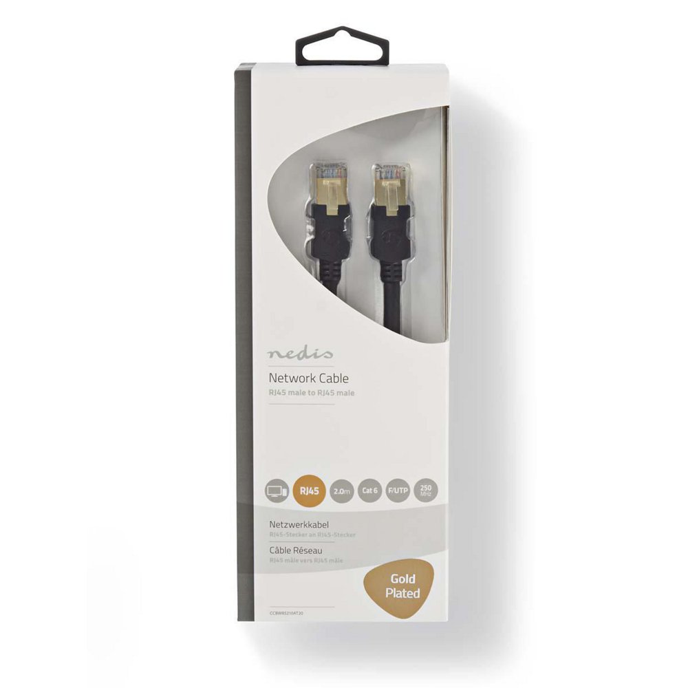 Nedis F/UTP Cat 6 Netwerkkabel | 2 m | Zwart 2 Nedis F/UTP Cat 6 Netwerkkabel | 2 m | Zwart - Afbeelding 2