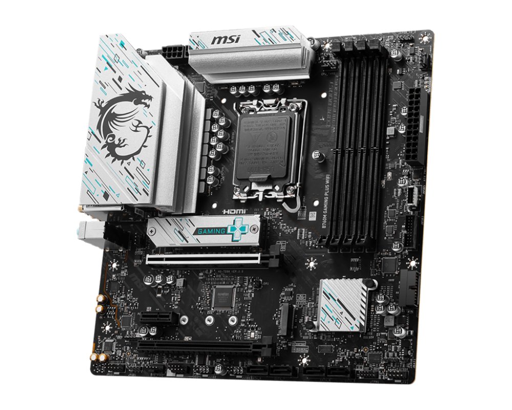 MSI B760M GAMING PLUS WIFI | Socket LGA 1700 | Intel B760 | 4xDDR5 | Micro-ATX | Moederbord 2 MSI B760M GAMING PLUS WIFI | Socket LGA 1700 | Intel B760 | 4xDDR5 | Micro-ATX | Moederbord - Afbeelding 2
