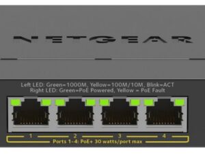 GS305EPP-100PES | 5-poorts Gigabit Smart Managed Plus PoE+ Switch | 120W PoE-vermogen | VLAN/QoS | Webbeheer