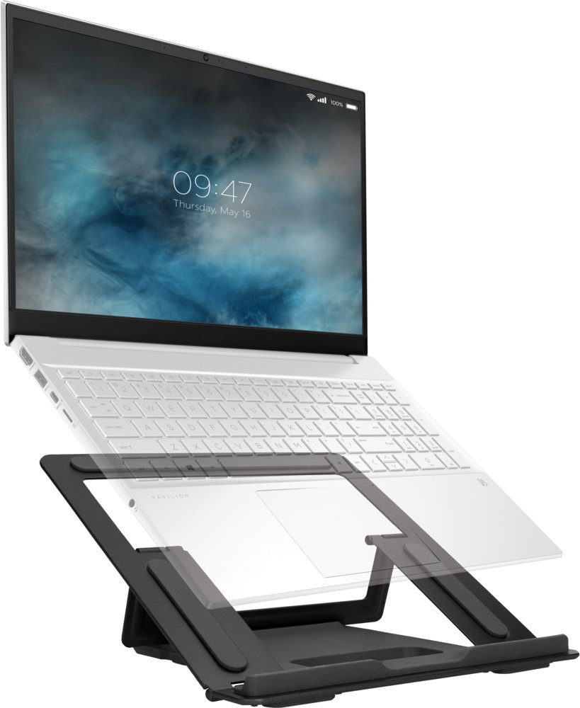 Mobiparts Laptopstandaard | Metaal | Zwart | Geschikt tot 17.3" 1 Mobiparts Laptopstandaard | Metaal | Zwart | Geschikt tot 17.3"