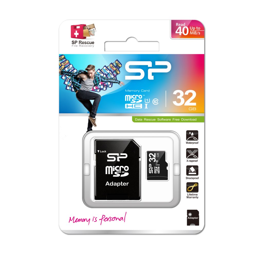 Silicon Power Elite | MicroSDHC | 32GB | Class 10 | UHS-I U1 | Inclusief SD-adapter | Zwart 4 Silicon Power Elite | MicroSDHC | 32GB | Class 10 | UHS-I U1 | Inclusief SD-adapter | Zwart - Afbeelding 4