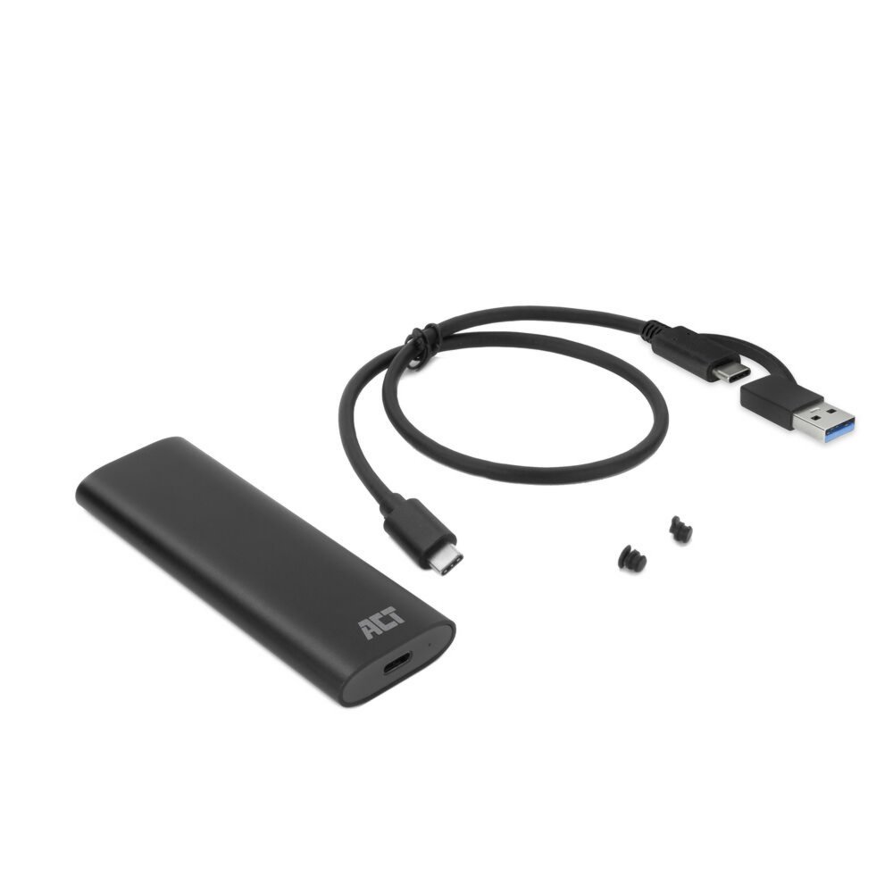 ACT AC1615 | USB-C M.2 NVMe/PCIe SSD Behuizing | Tool-Free | Aluminium | USB 3.2 Gen2 (10 Gbps) 7 ACT AC1615 | USB-C M.2 NVMe/PCIe SSD Behuizing | Tool-Free | Aluminium | USB 3.2 Gen2 (10 Gbps) - Afbeelding 7