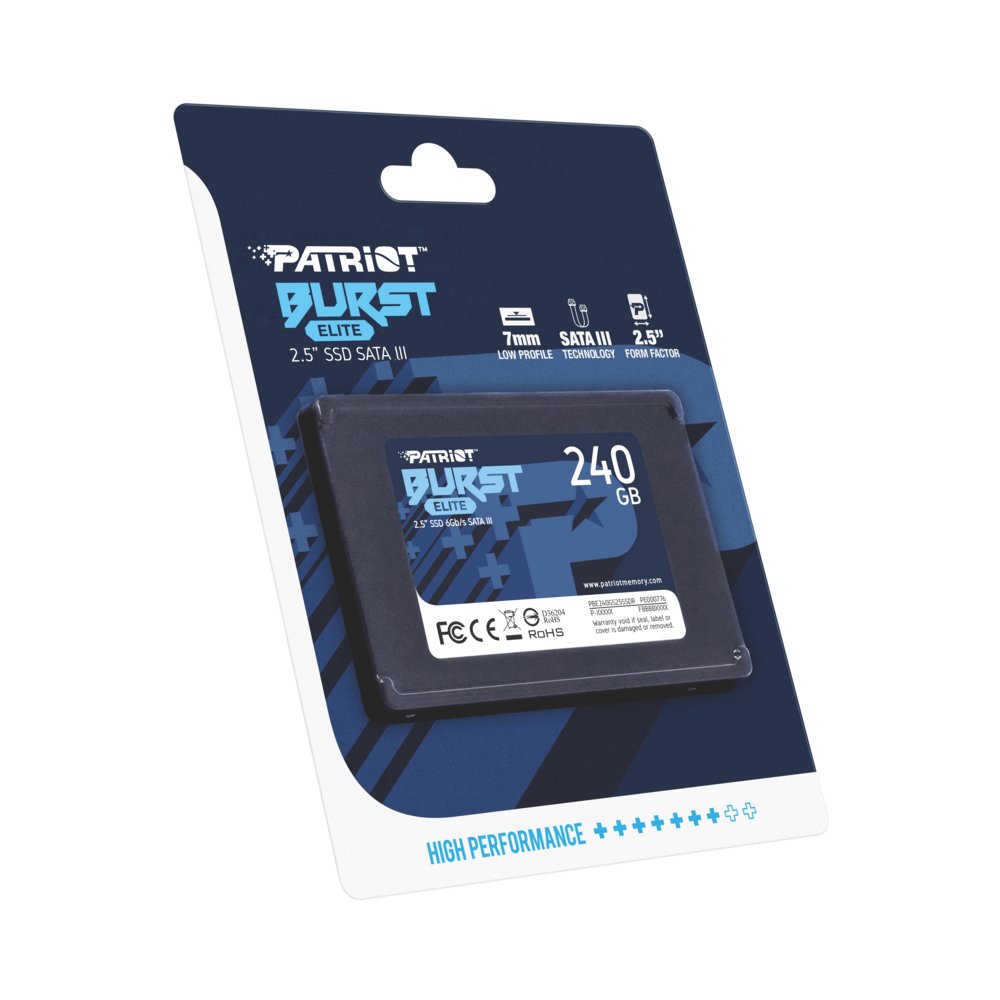 Patriot Burst Elite | 240GB SATA SSD | 2.5 inch | SATA III 8 Patriot Burst Elite | 240GB SATA SSD | 2.5 inch | SATA III - Afbeelding 8