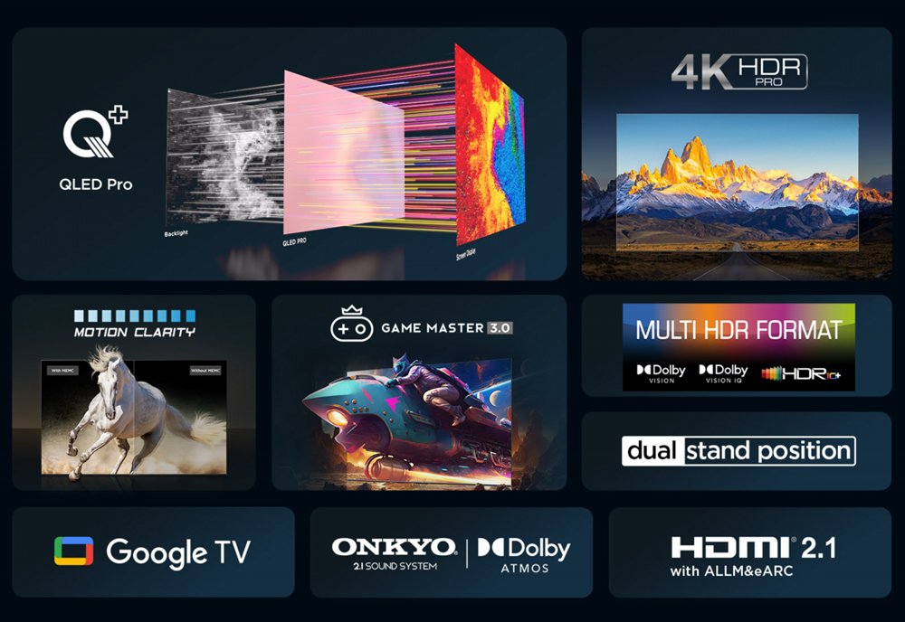 TCL 75C69B 75" | Ultra HD 4K QLED Smart TV | Google TV + Wifi | Dolby Vision | Quantum Dot voor Realistische Kleuren | 60Hz 5 TCL 75C69B 75" | Ultra HD 4K QLED Smart TV | Google TV + Wifi | Dolby Vision | Quantum Dot voor Realistische Kleuren | 60Hz - Afbeelding 5