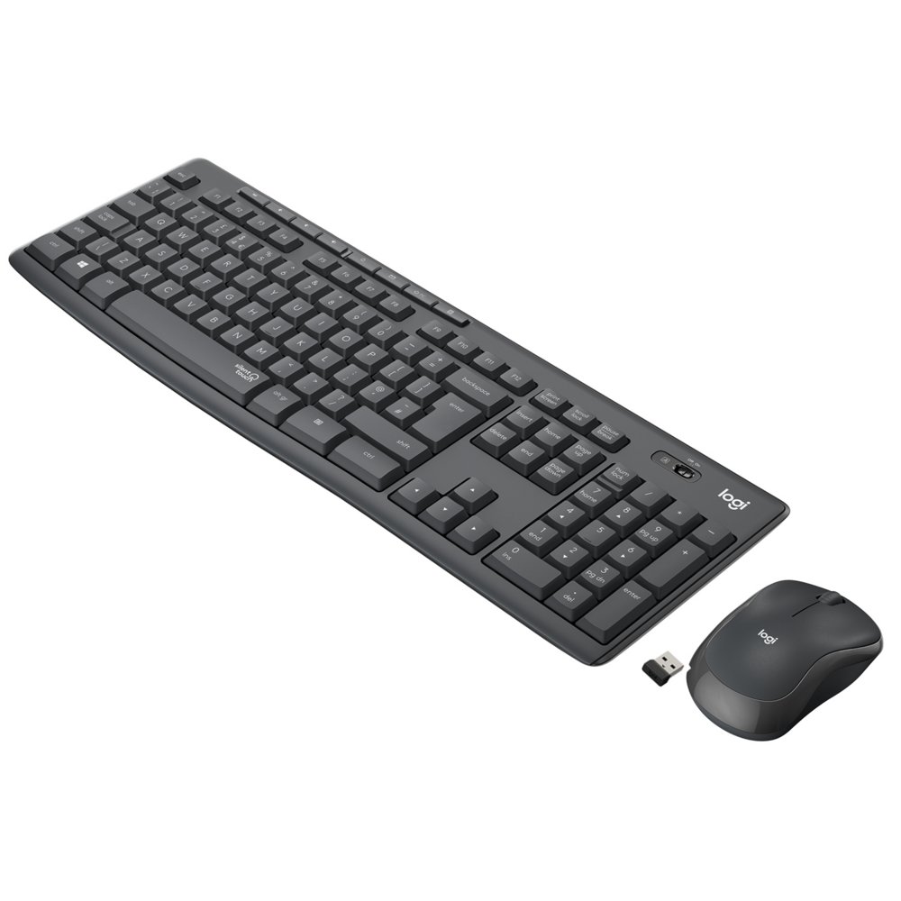 Logitech MK295 Silent | Draadloze Muis en Toetsenbordcombo | QWERTY 1 Logitech MK295 Silent | Draadloze Muis-en-Toetsenbordcombo | USB-ontvanger | QWERTY | Zwart