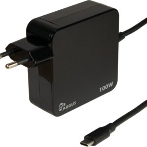 Inter-Tech PD-2100 | USB-C Oplader 100W | Zwart | Met Geïntegreerde Kabel
