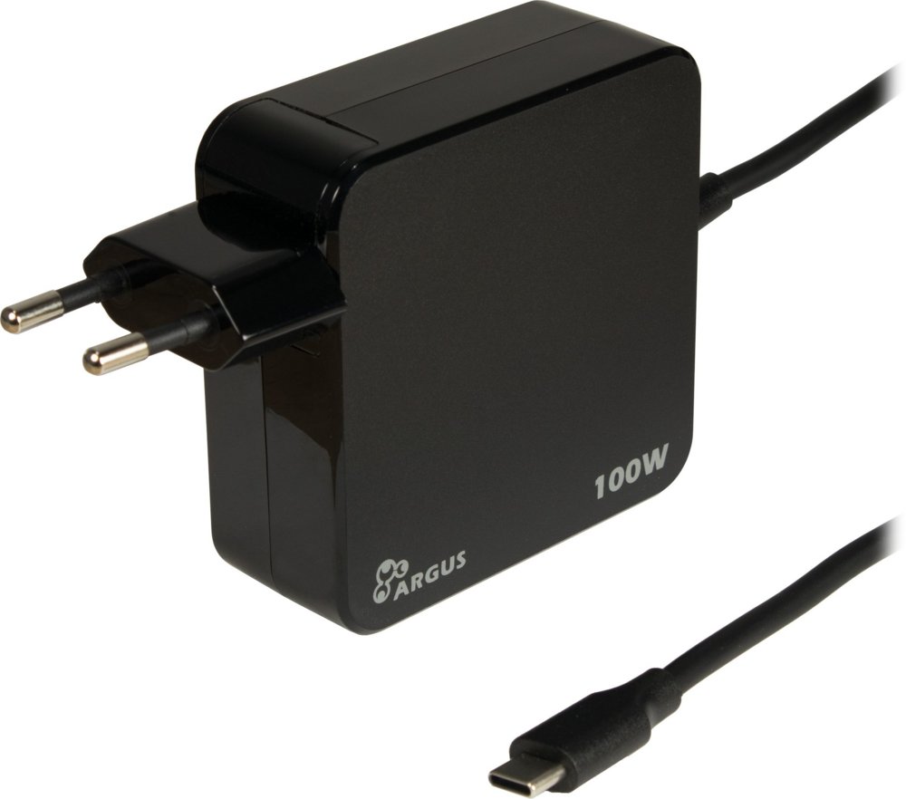 Inter-Tech PD-2100 | USB-C Oplader 100W | Zwart | Met Geïntegreerde Kabel 1 Inter-Tech PD-2100 | USB-C Oplader 100W | Zwart | Met Geïntegreerde Kabel