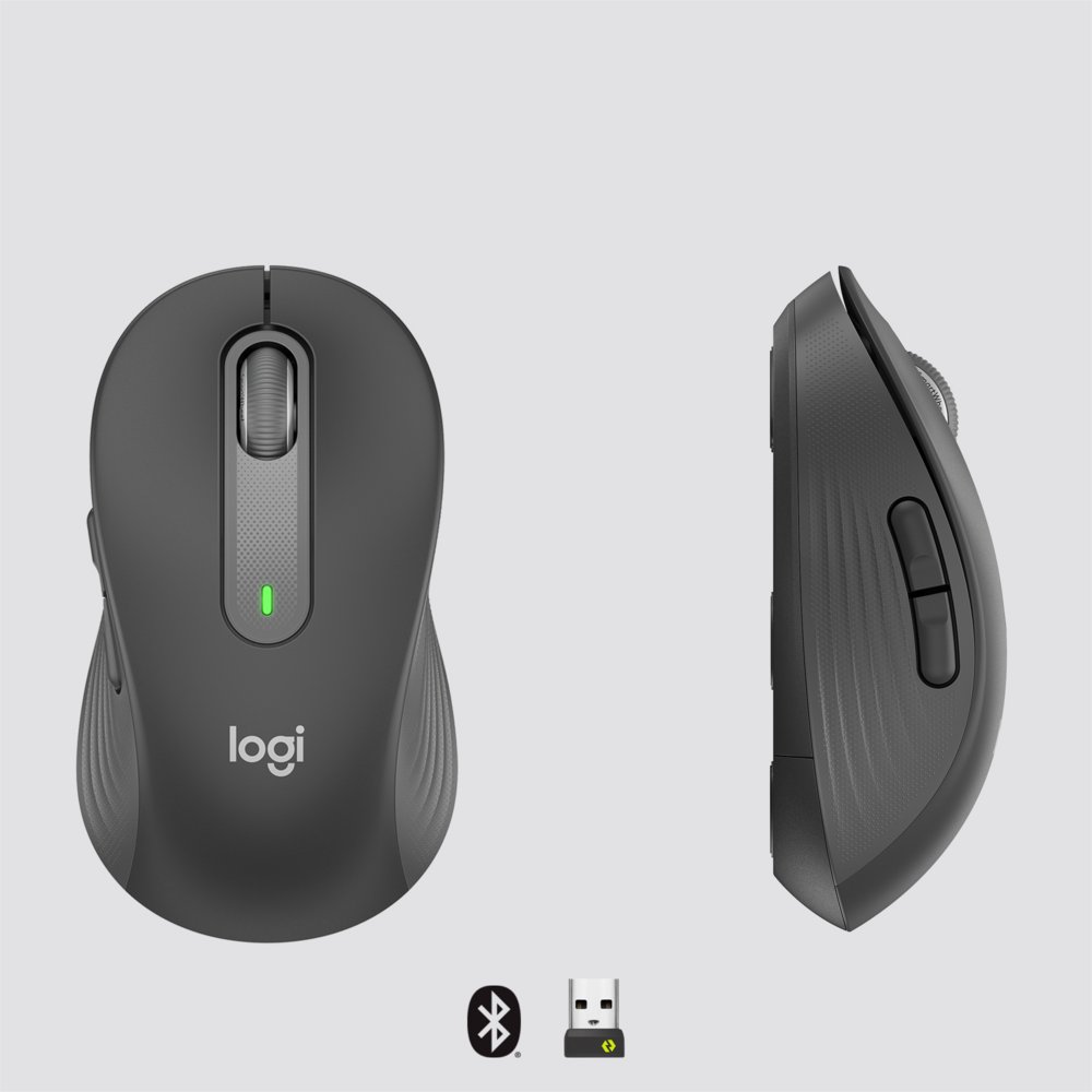 Logitech Signature M650 for Business | Draadloze Muis | Rechtshandig | RF + Bluetooth | 4000 DPI | Grafiet 6 Logitech Signature M650 for Business | Draadloze Muis | Rechtshandig | RF + Bluetooth | 4000 DPI | Grafiet - Afbeelding 6